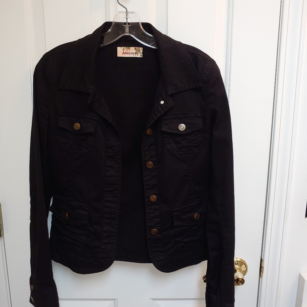 Black cotton blazer
